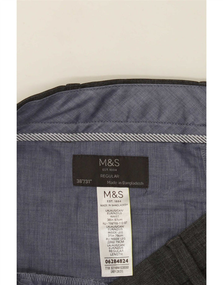 Marks & Spencer Herren-Anzughose, normal, W38, L31, grau, Polyester
