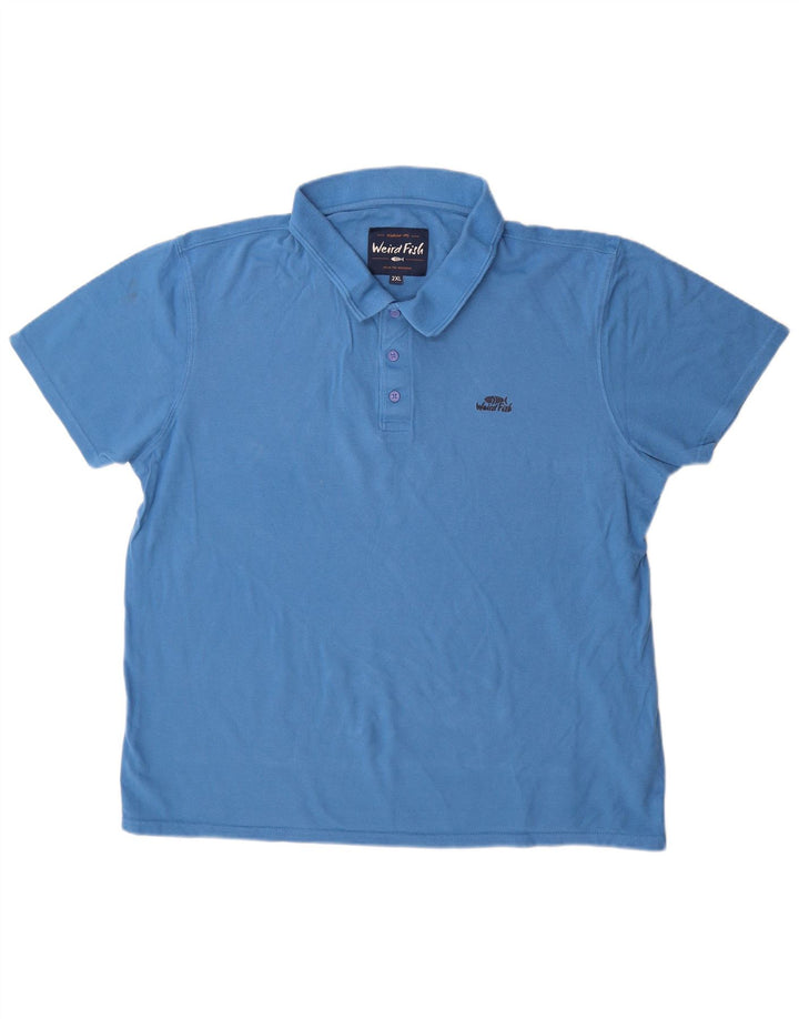 Weird Fish Herren Poloshirt 2XL Blau Baumwolle
