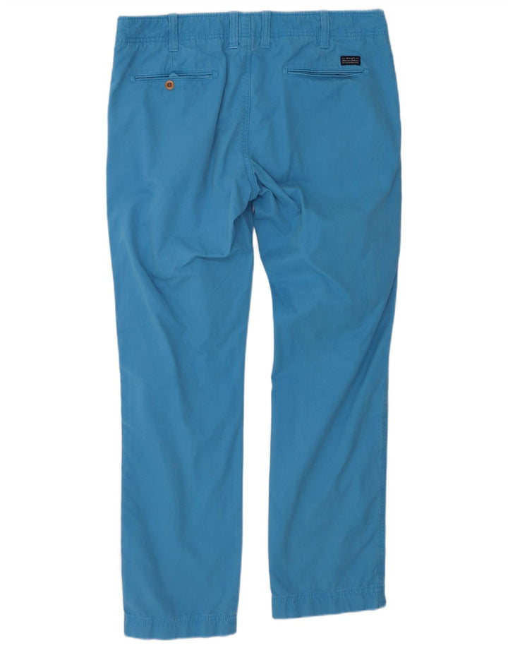GANT Herren Soho Low Waist Slim Chino Hose W36 L32 Blaue Baumwolle