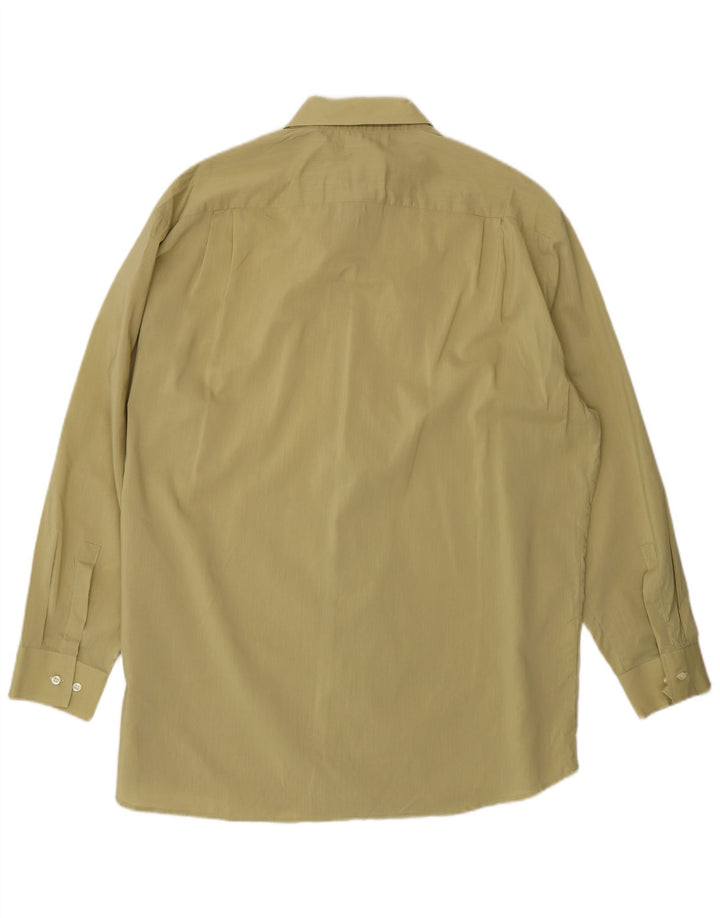 Hugo Boss Herrenhemd Größe 16 1/2 große Khaki-Baumwolle