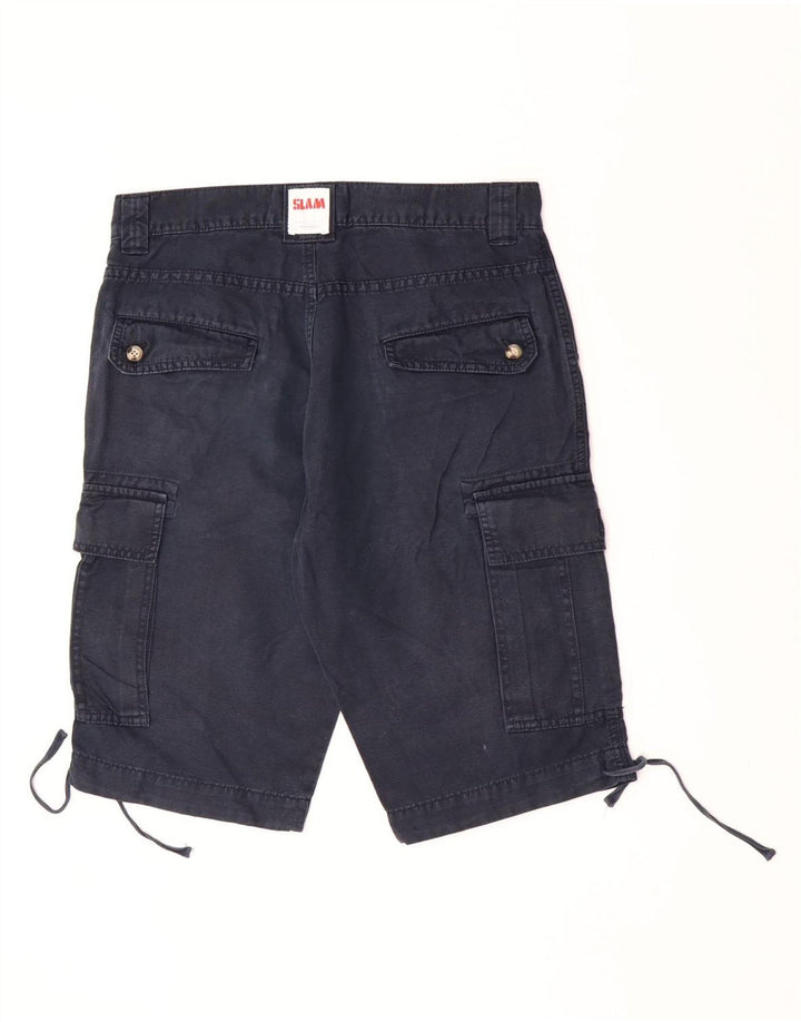 Slam Herren Cargo Shorts IT 46 Small W30 Marineblau Baumwolle