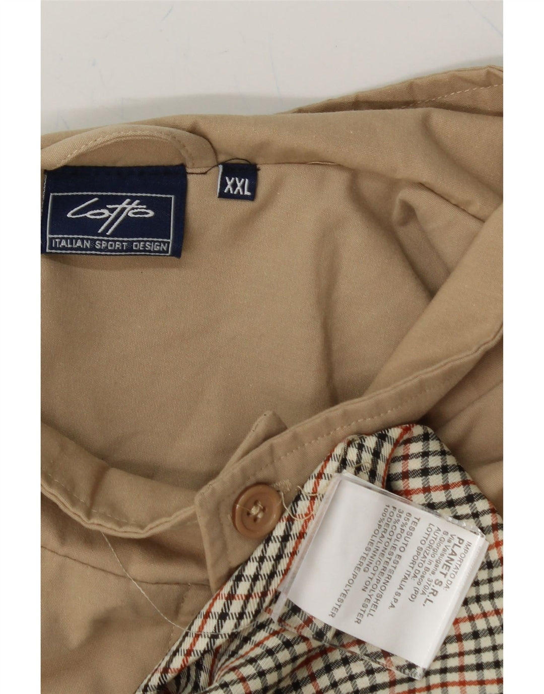 LOTTO Mens Bomber Jacket UK 44 2XL Beige Polyester Vintage Lotto and Second-Hand Lotto from Messina Hembry 