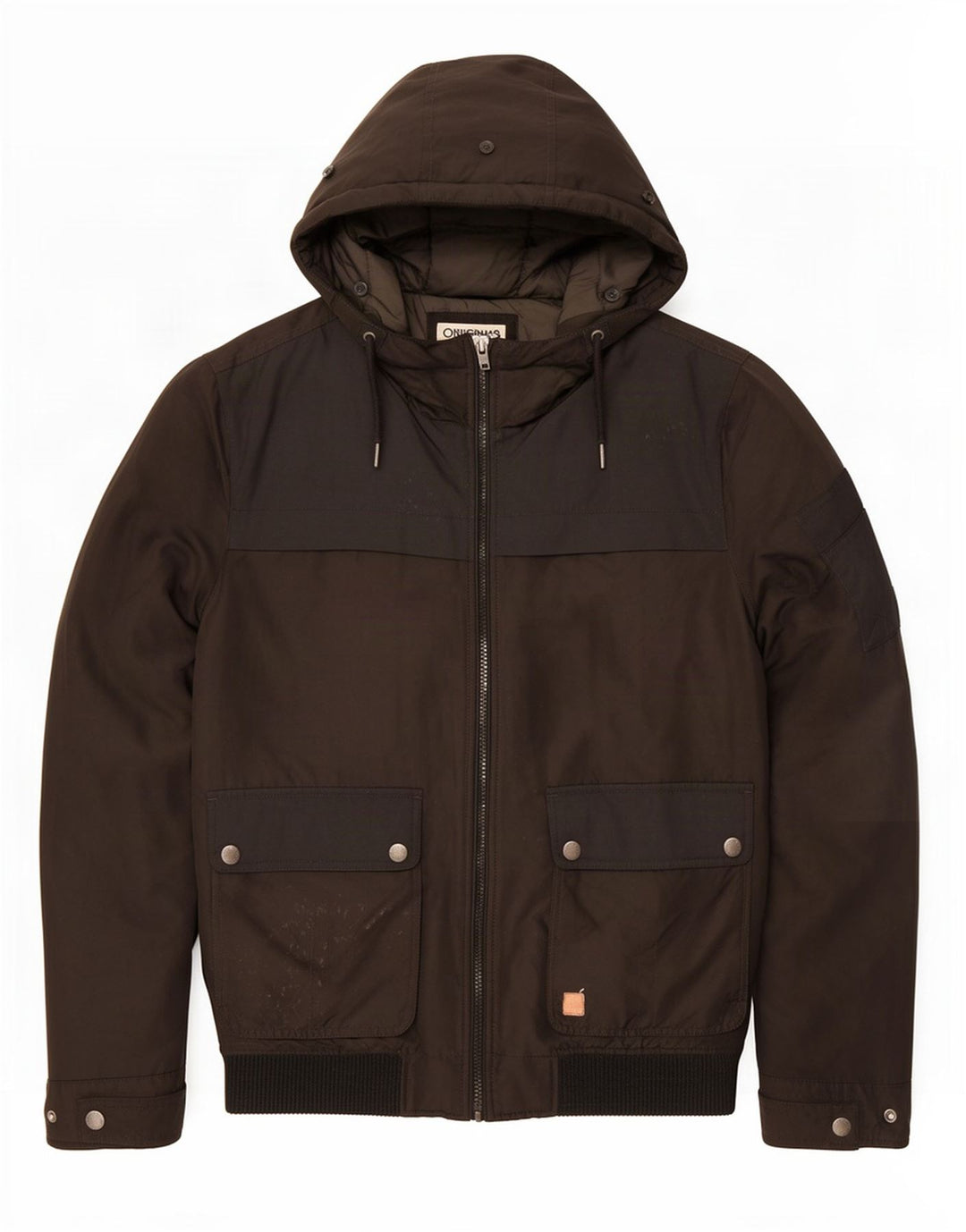 Jack & Jones Herren Bomberjacke mit Kapuze, UK 40, Größe L, Schwarz, Polyester