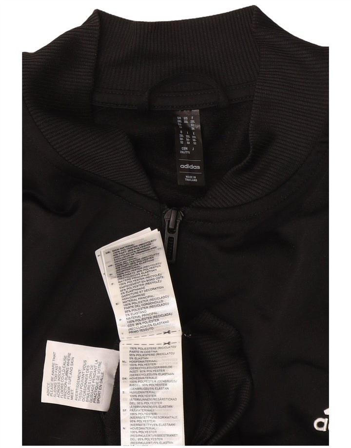 Adidas Damen Trainingsanzug Top Jacke UK 24/26 2XL Schwarz Polyester