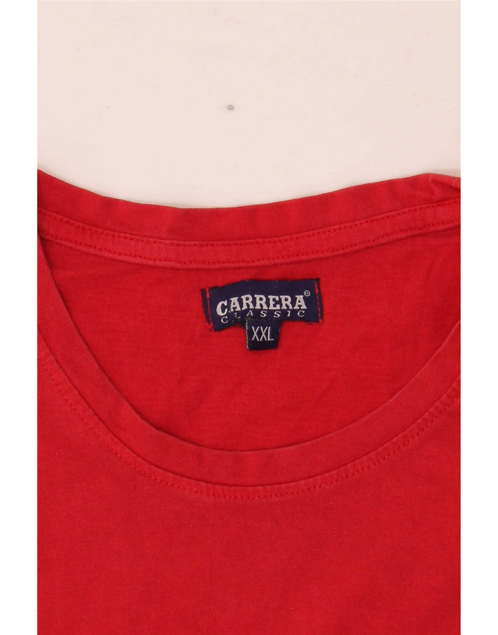 Carrera Herren-T-Shirt mit Grafik, 2XL, rote Baumwolle