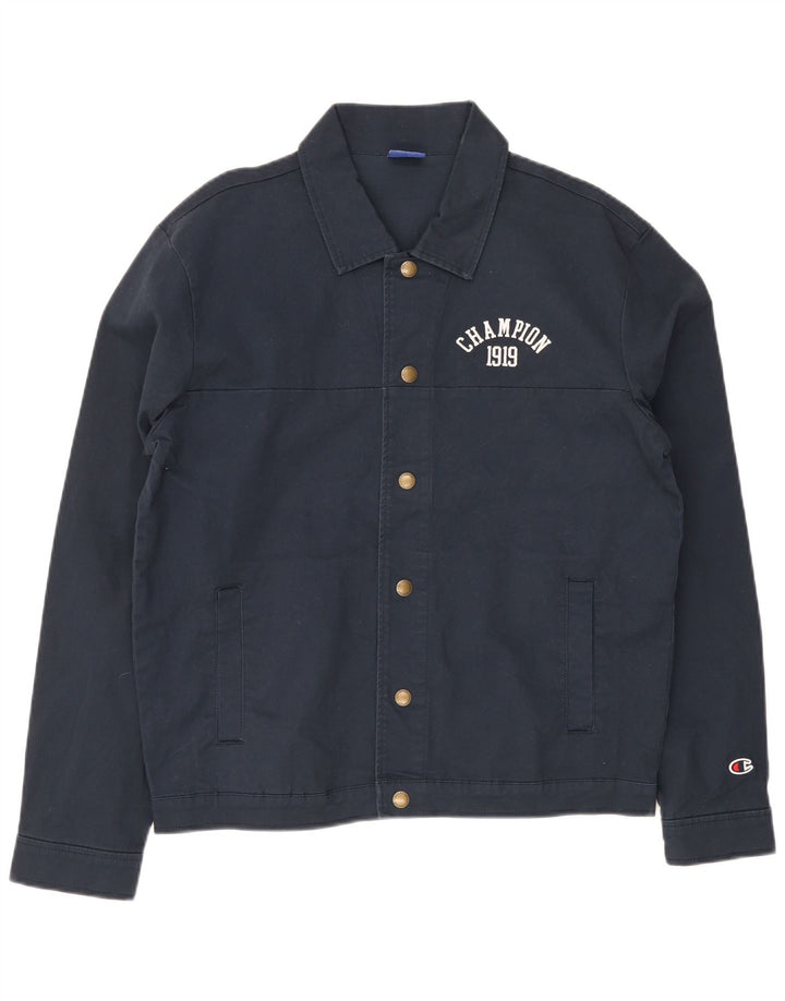 Champion Herren Bomberjacke UK 38 Medium Marineblau Baumwolle