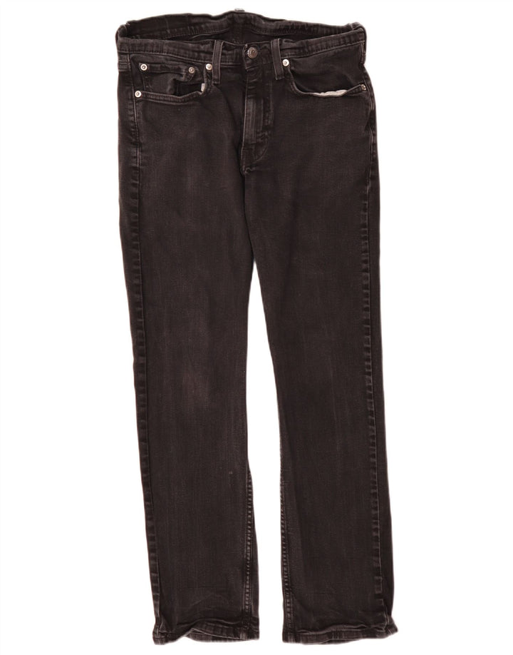 Levi's Herren 514 Straight Jeans W31 L30 schwarze Baumwolle