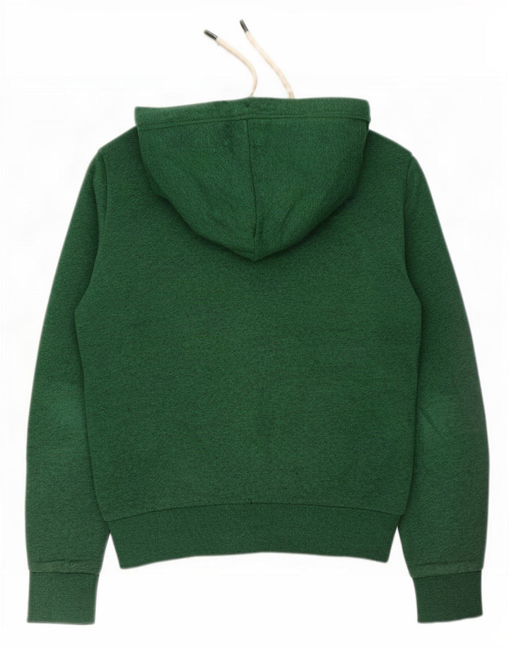 Superdry Herren-Kapuzenpullover mit Reißverschluss, mittelgrüne Baumwolle