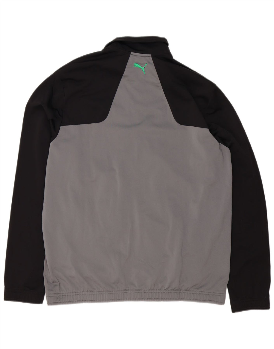 Puma Herren-Trainingsanzug mit grafischer lockerer Passform, Oberteil, Größe S, Grau, Farbblock