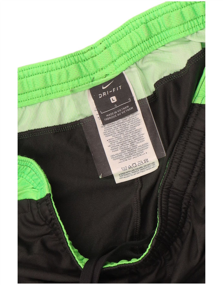 Nike Herren Dri Fit Trainingshose, großes graues Colourblock-Polyester