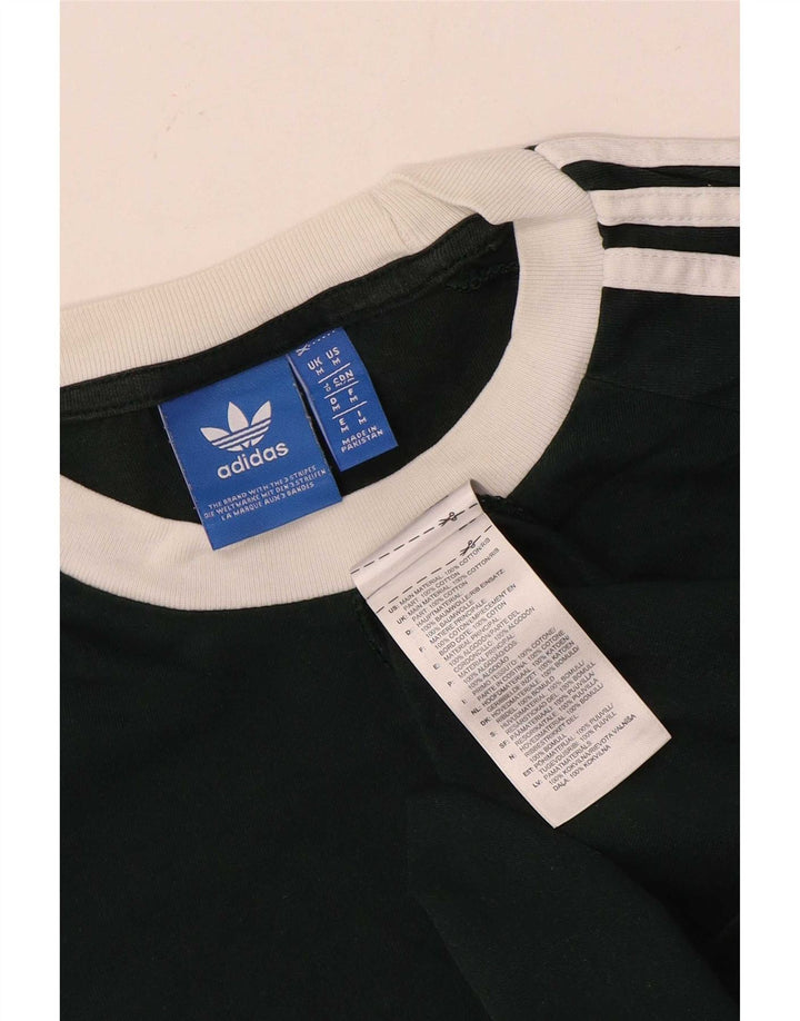 Adidas Herren Grafik-T-Shirt aus mittelgrüner Baumwolle