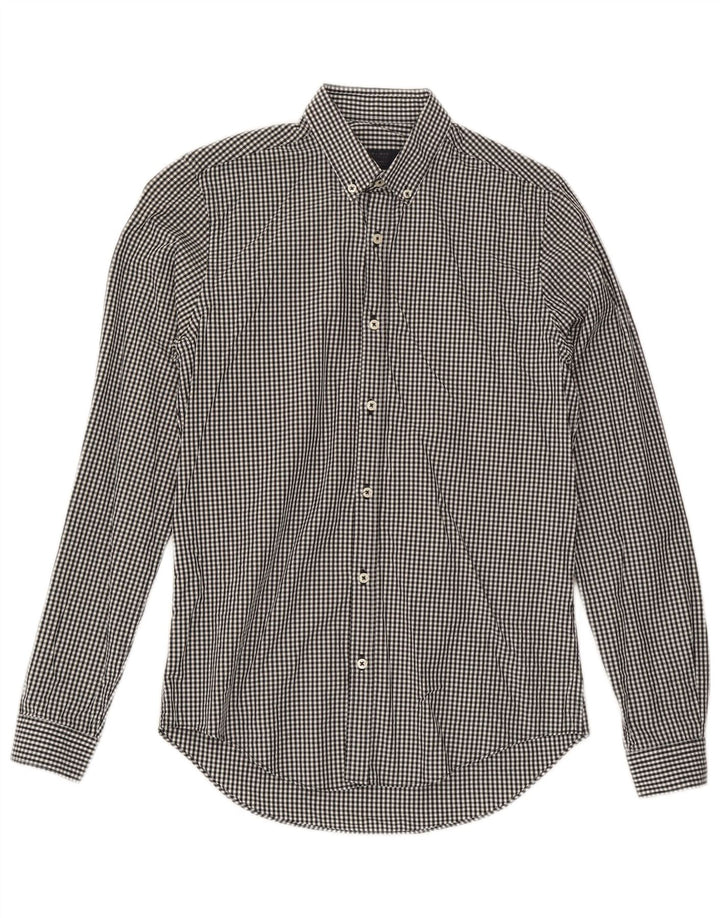 Zara Herren Slim Fit Hemd Small Black Gingham