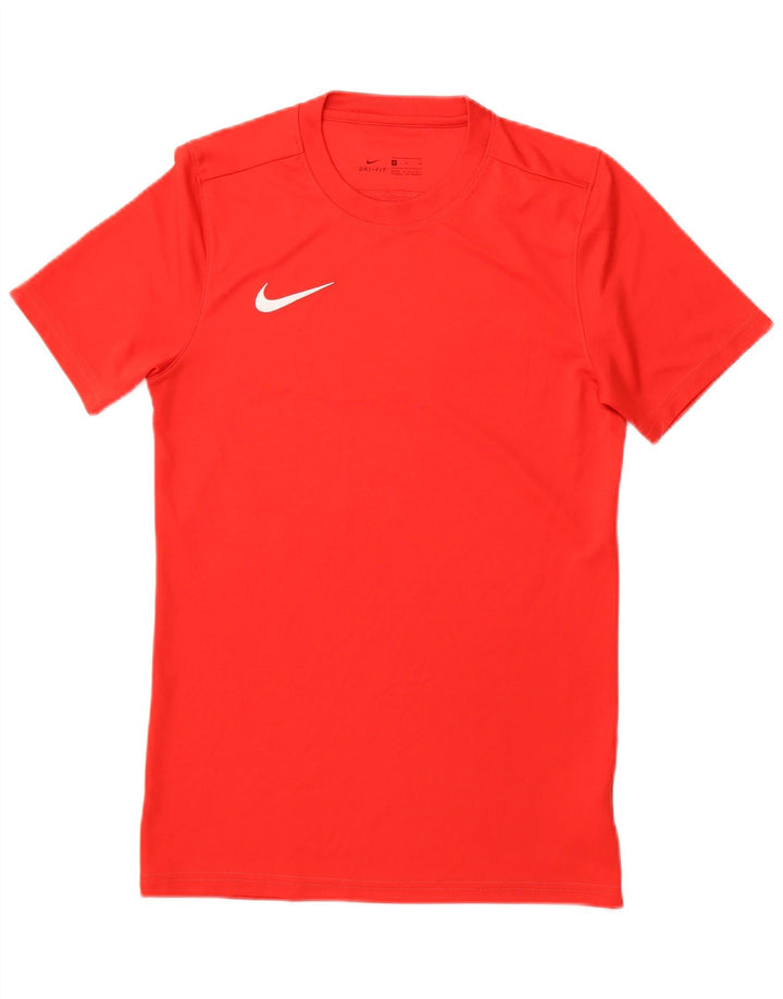 NIKE Herren Dri Fit T-Shirt Top Small Rot Polyester