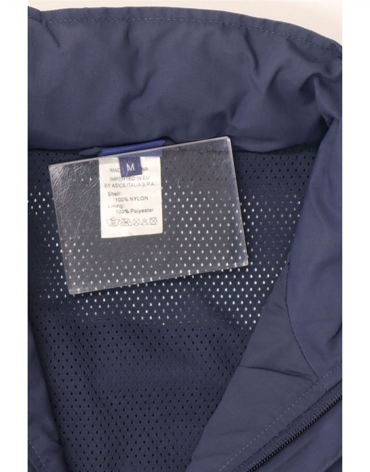 ASICS Herren-Trainingsanzug mit grafischem Oberteil, mittleres Marineblau, Farbblock