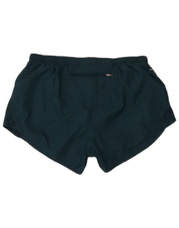 Nike Damen Sportshorts UK 14 Mittelgrün gepunktetes Polyester