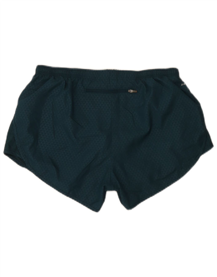 Nike Damen Sportshorts UK 14 Mittelgrün gepunktetes Polyester