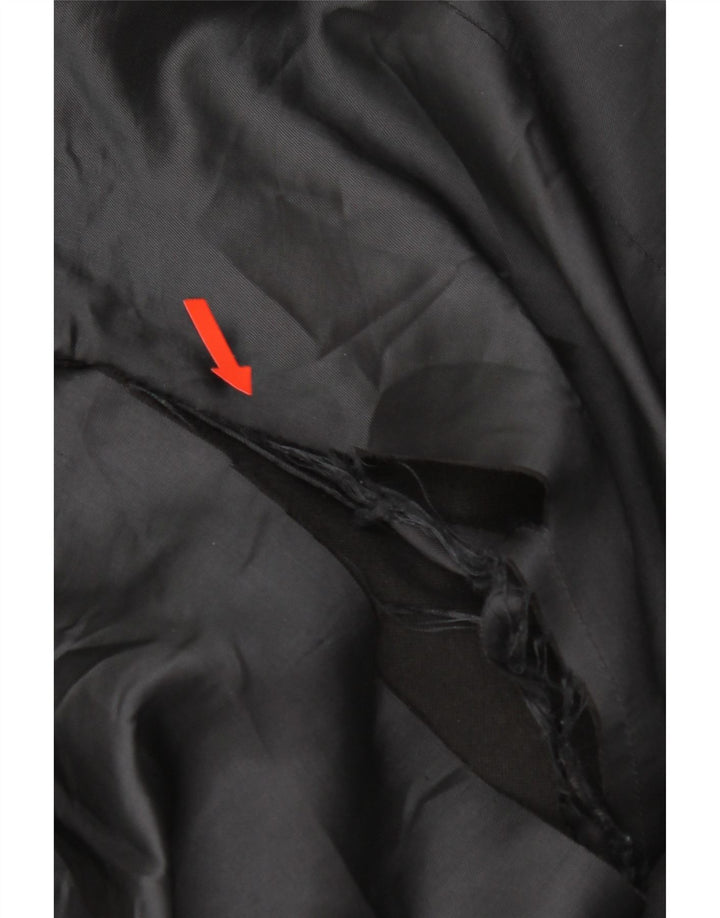 Hugo Boss Herrenmantel EU 50 Große schwarze Baumwolle