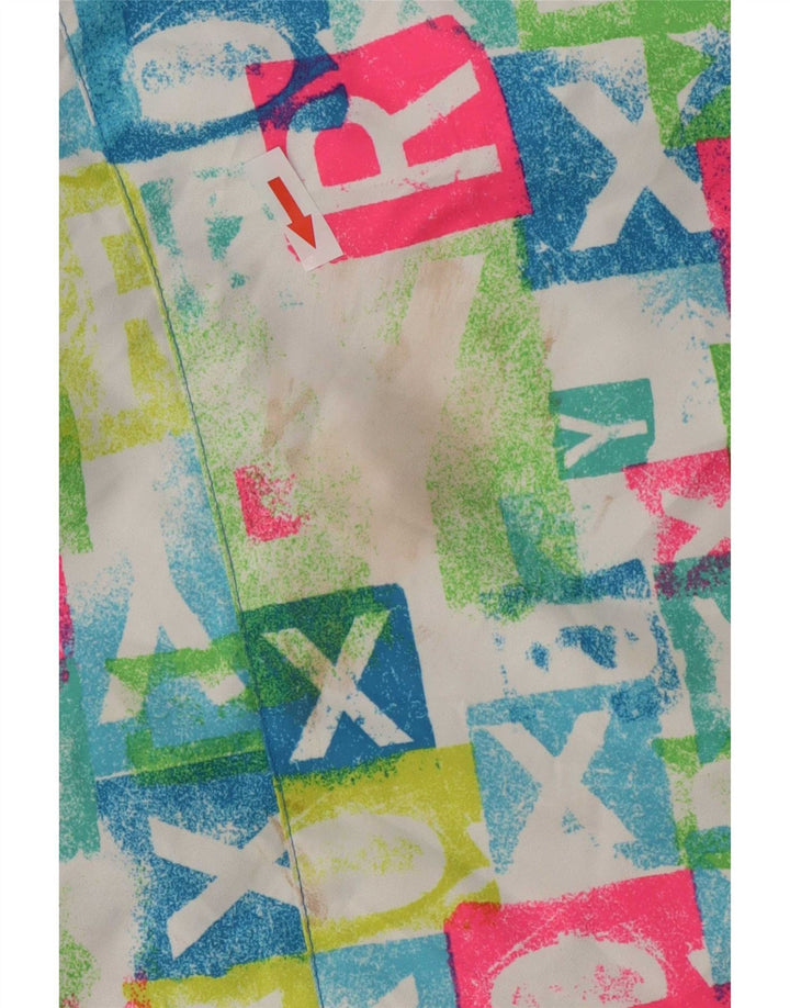 Roxy Damen Skijacke mit Kapuze UK 14 Medium Mehrfarbig Geometrisch