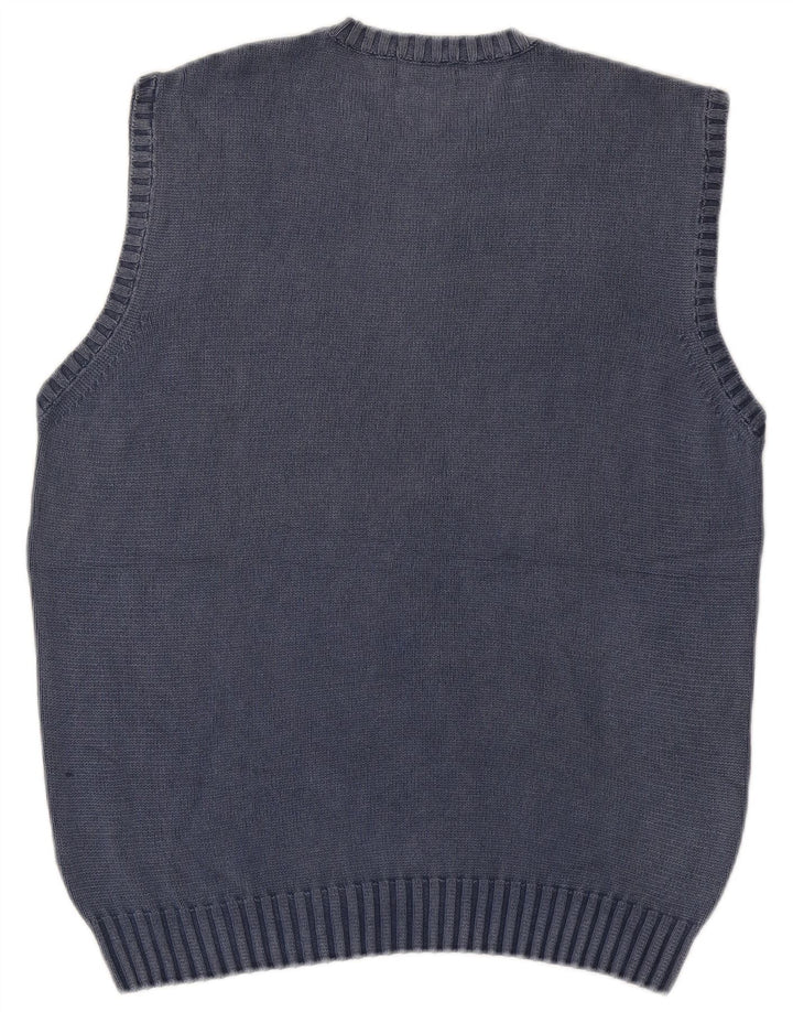 Kappa Herren Weste Tank Top XL Blau Baumwolle