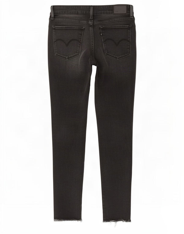 Levi's Damen 711 Skinny Jeans W28 L27 Graue Baumwolle