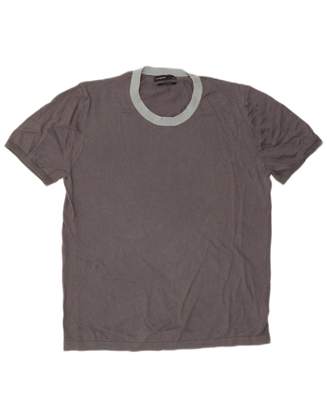 Marks & Spencer Herren-Autogramm-T-Shirt, große graue Baumwolle