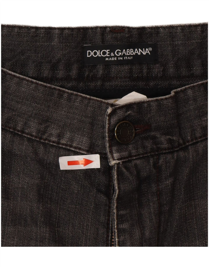 Dolce & Gabbana Damen Distressed Straight Jeans IT 50 XL W36 L32 Grau