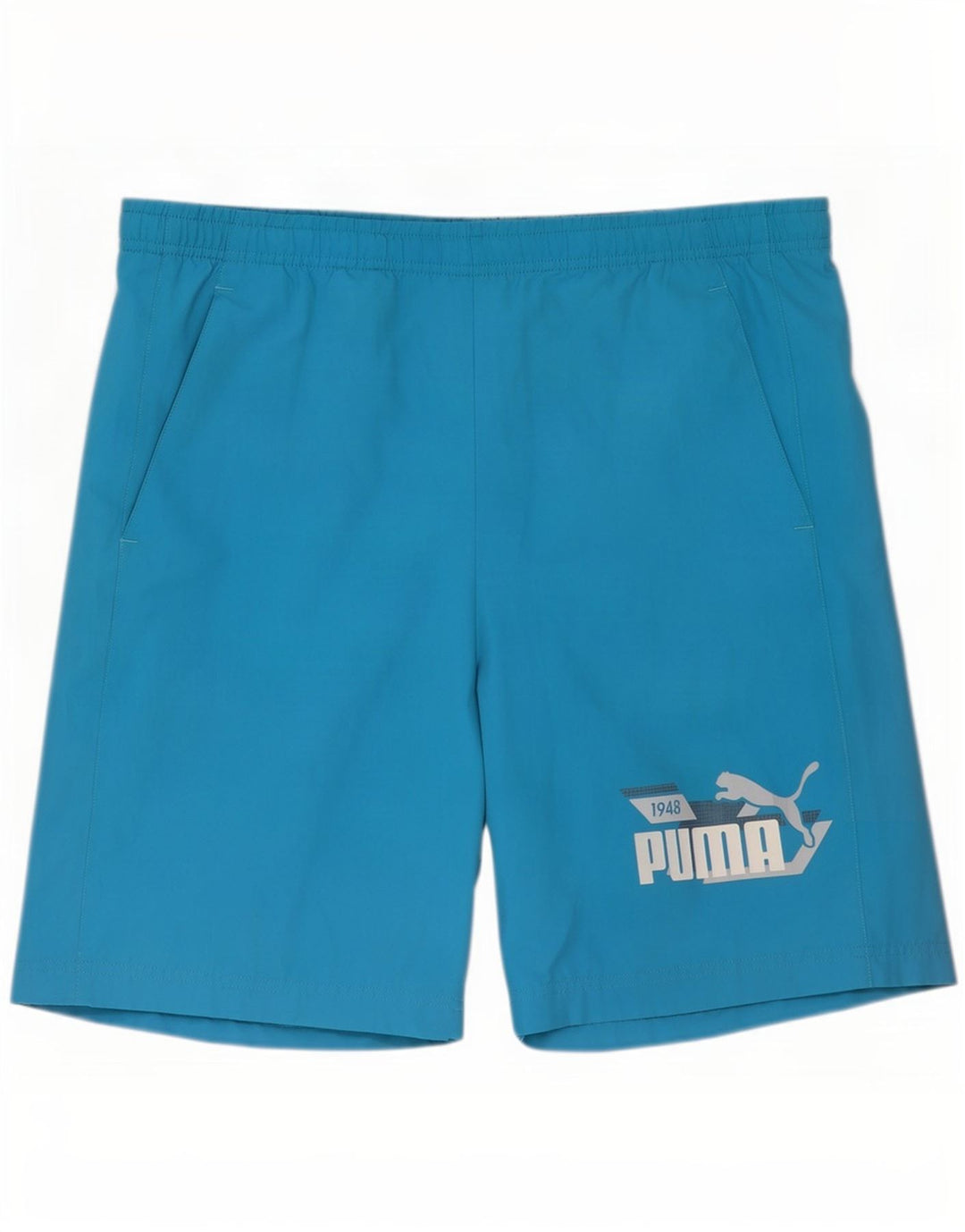 Puma Herren Badeshorts mit Grafik, mittelblau, Polyester