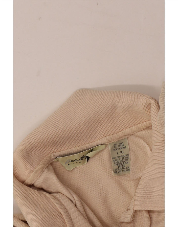 Eddie Bauer Herren-Poloshirt, groß, beige Baumwolle
