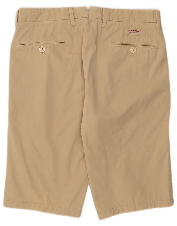 TWISTED TAILOR Herren Chino Shorts IT 46 Small W30 Beige Baumwolle