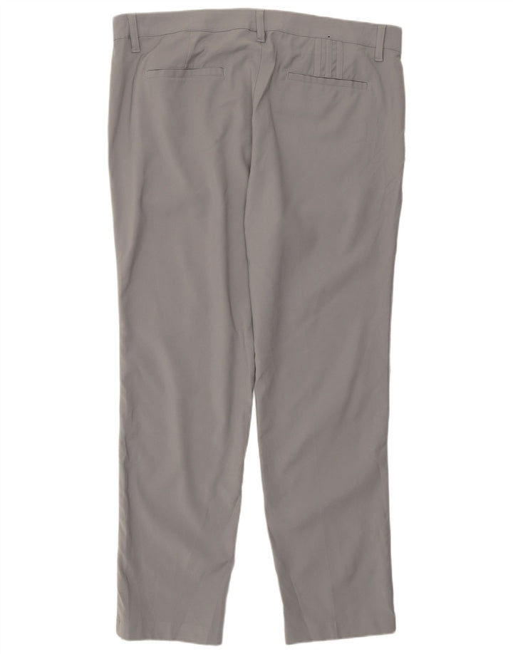 Adidas Herren Slim Chino Hose W36 L30 Grau Polyester