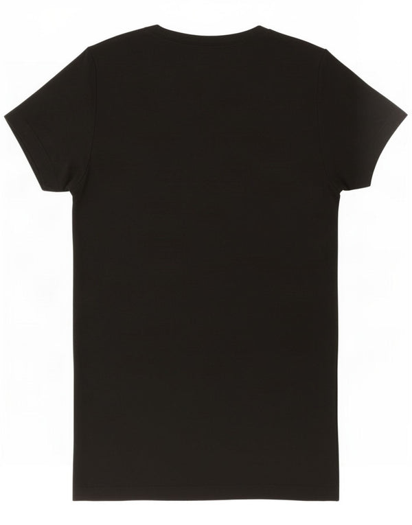 Nike Damen Dri Fit Loose T-Shirt Top UK 6 XS Schwarz Baumwolle