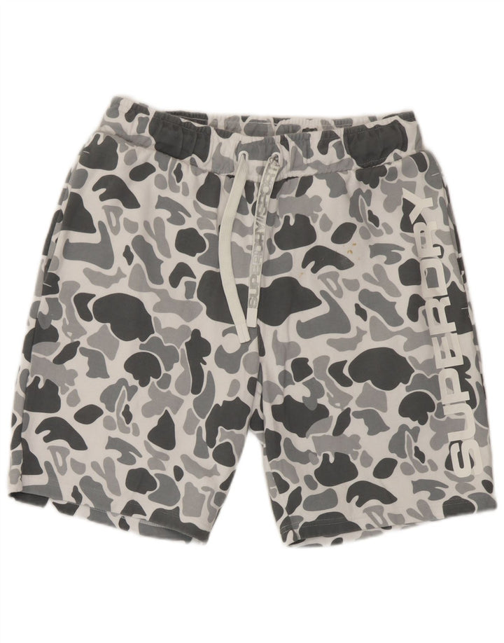 Superdry Herren Graphic Sport Shorts Mittelgraue Camouflage-Baumwolle