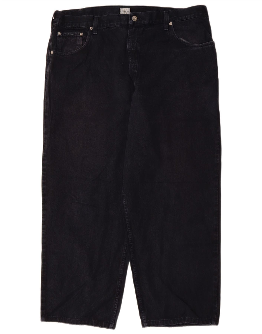 CALVIN KLEIN Herren Loose Jeans W40 L27 Marineblaue Baumwolle