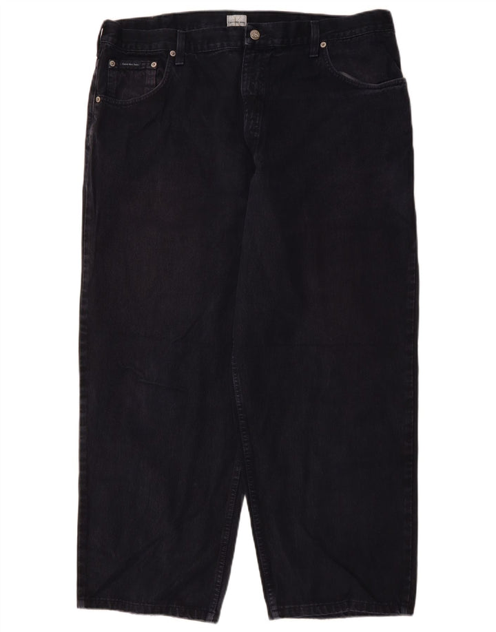 CALVIN KLEIN Herren Loose Jeans W40 L27 Marineblaue Baumwolle