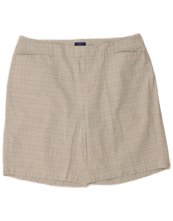 Dockers Damen Bermudashorts W38 XL Off White Plaid