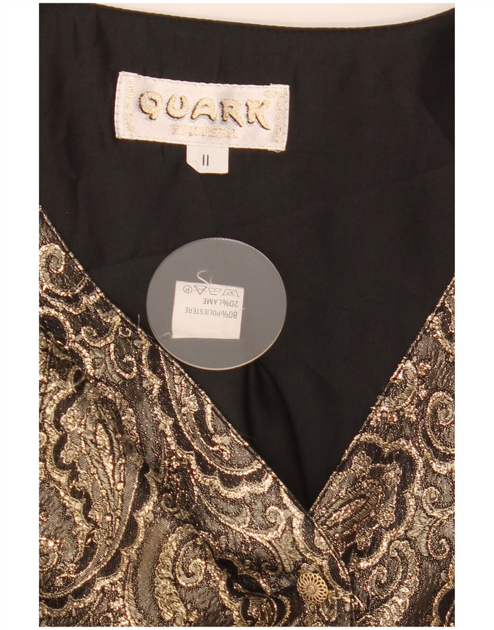 Quark Damen Weste UK 14 Mittelgraues Paisley-Polyester