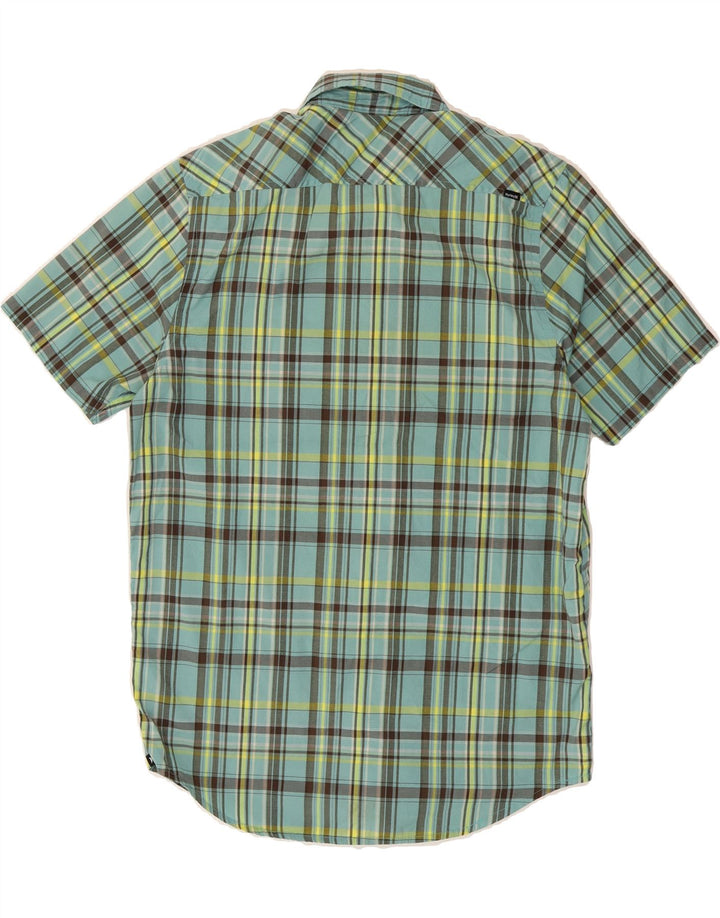 HURLEY Mens Short Sleeve Shirt Medium Green Check Cotton Vintage Hurley and Second-Hand Hurley from Messina Hembry 