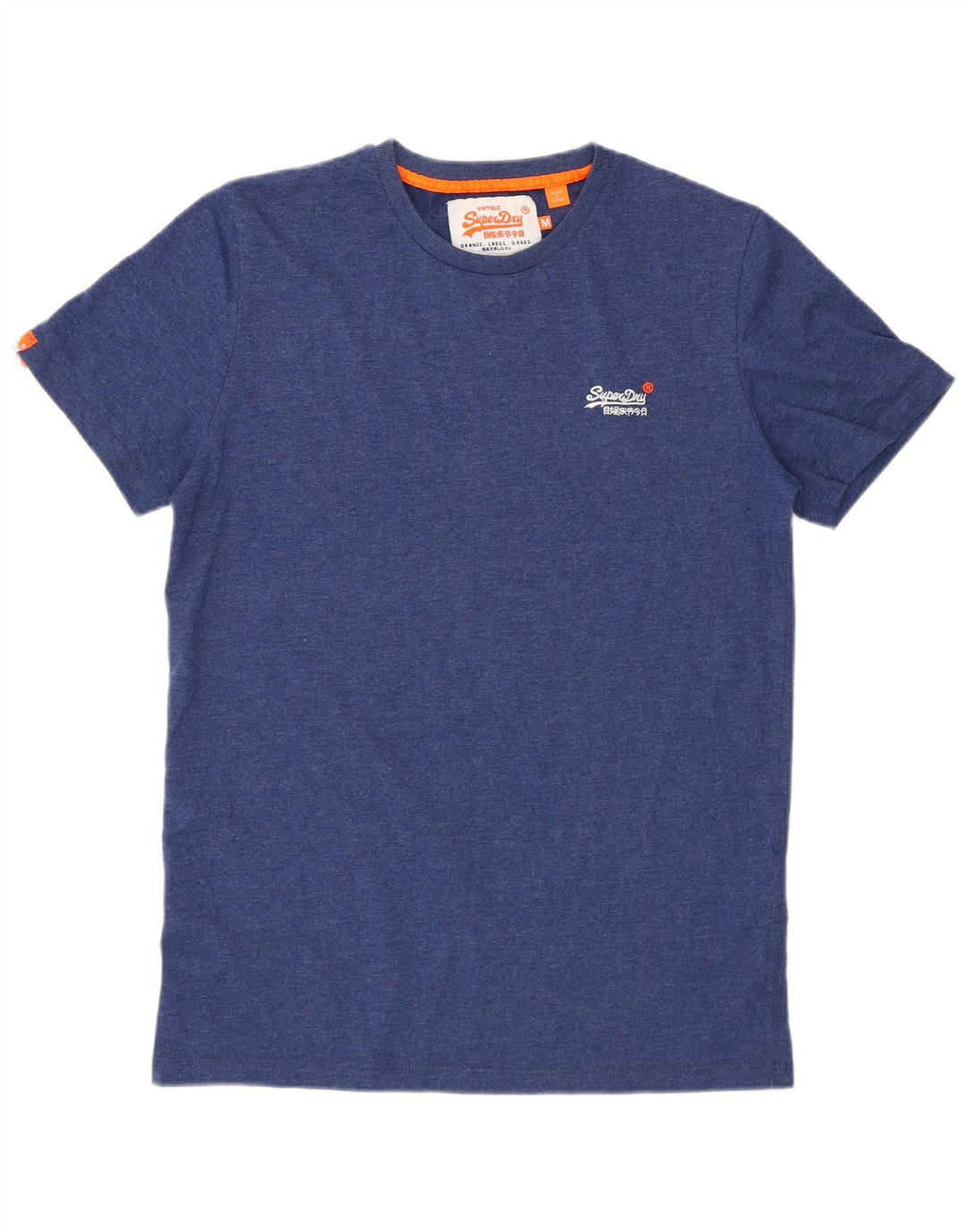 Superdry Herren T-Shirt-Oberteil aus mittelblauer Baumwolle