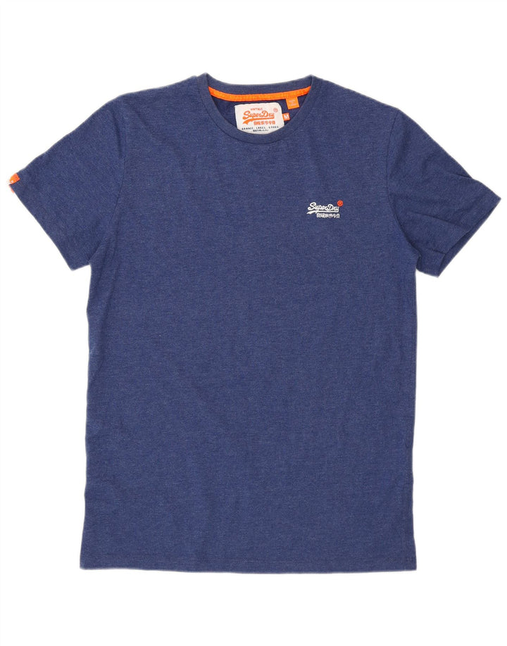 Superdry Herren T-Shirt-Oberteil aus mittelblauer Baumwolle