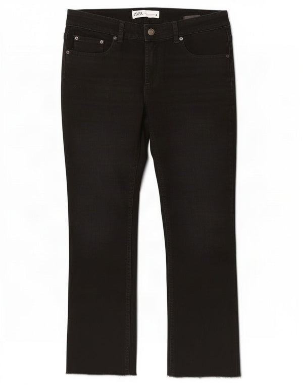 Zara Damen Straight Jeans EU 40 Medium W30 L26 Schwarze Baumwolle