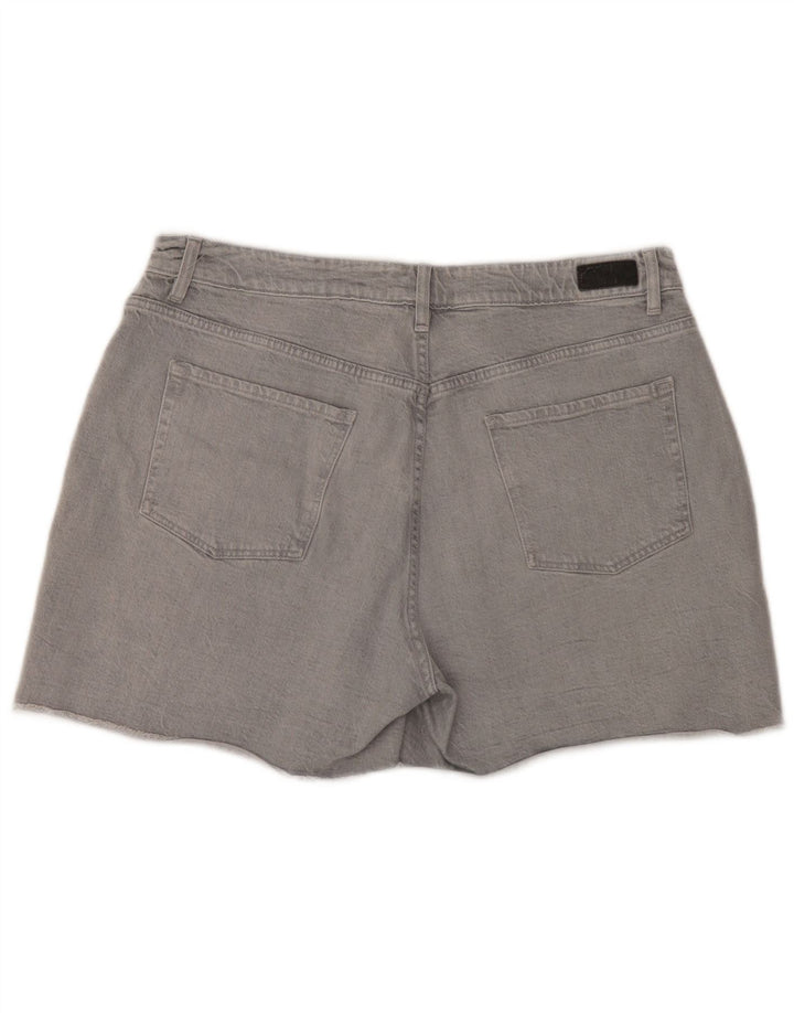 Fat Face Damen Jeansshorts UK 16 Large W36 Graue Baumwolle