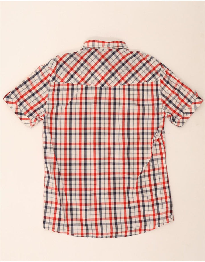 Mustang Herren-Kurzarmhemd XL aus mehrfarbig karierter Baumwolle
