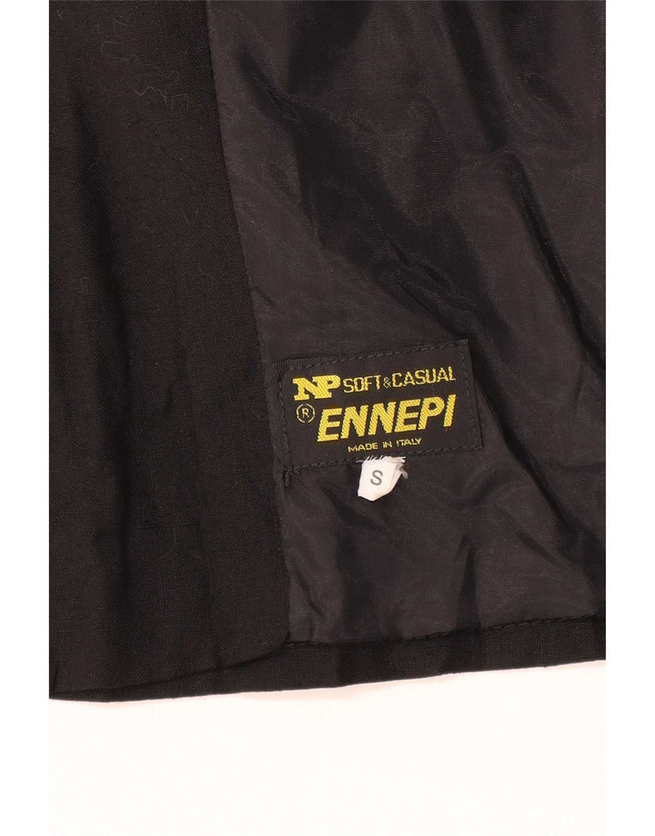 Vintage Damen übergroße 1-Knopf-Blazerjacke UK 10 Small Black