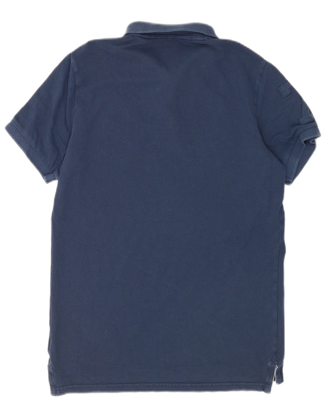 Superdry Herren-Poloshirt aus mittelblauer Baumwolle in Marineblau