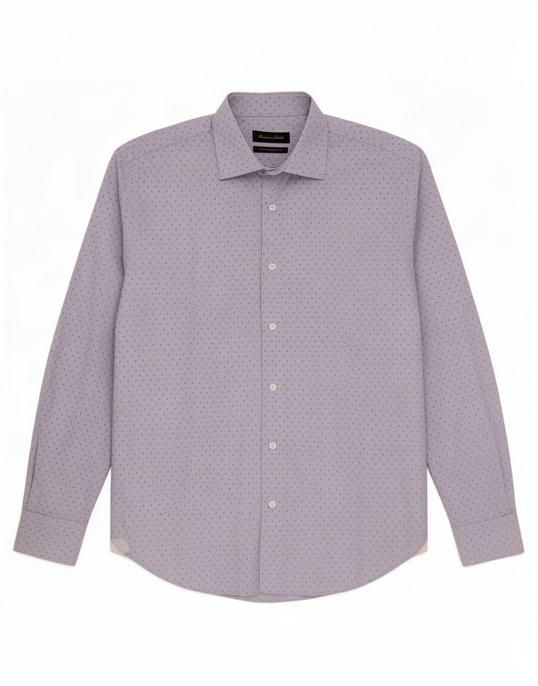 Massimo Dutti Herrenhemd Mittelblau gepunktet