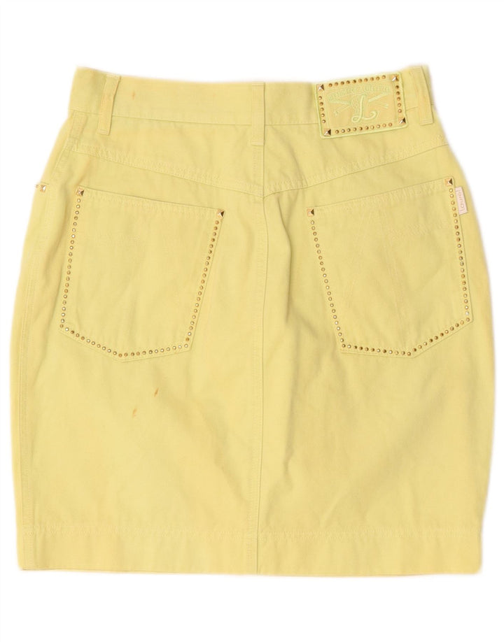 Laurel Damen Minirock EU 38 Medium W28 Gelbe Baumwolle