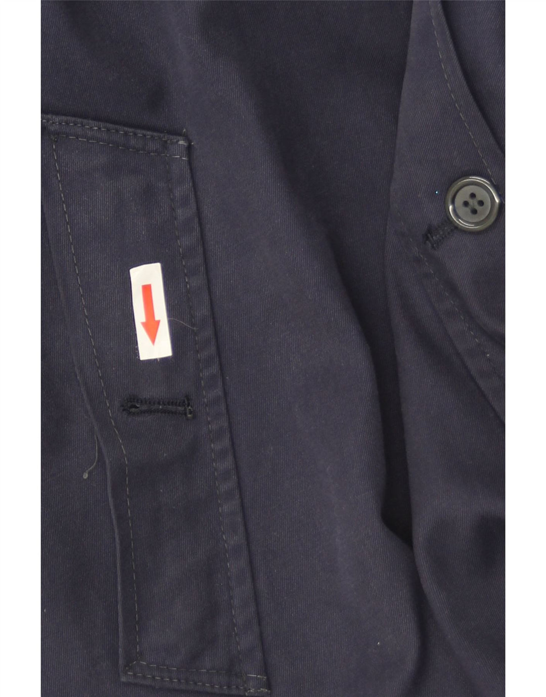 Vintage Herren Mantel IT 52 XL Marineblau Polyester