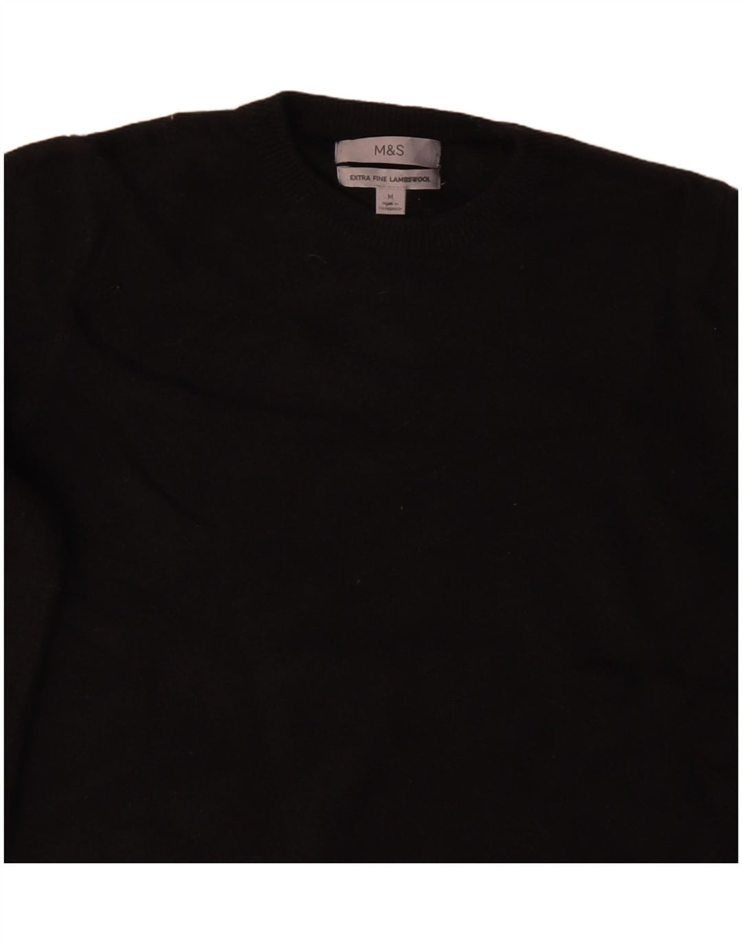Marks & Spencer Damen-Pullover mit Rundhalsausschnitt, Gr. 12, mittelschwarz