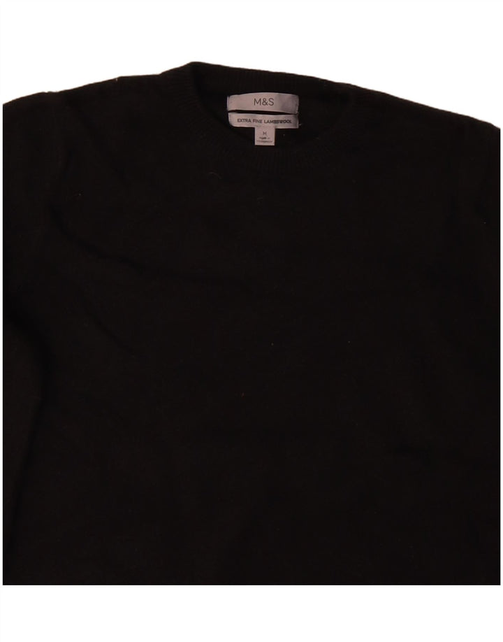 Marks & Spencer Damen-Pullover mit Rundhalsausschnitt, Gr. 12, mittelschwarz