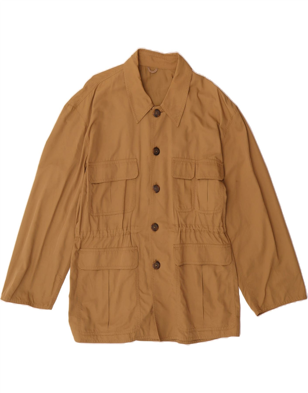 VINTAGE Mens 3/4 Sleeve Utility Jacket UK 38 Medium Brown Polyamide Vintage Vintage and Second-Hand Vintage from Messina Hembry 